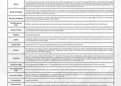 Title Insurance Glossary | Ba - Co