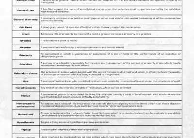 Title Insurance Glossary | Fo - In